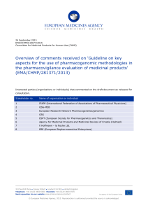 Overview of comments received on `Guideline on - EMA