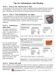 Tips for Carbohydrate Label Reading