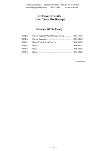 GOS-6xxG Family Dual Trace Oscilloscope