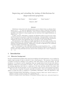 Improving and extending the testing of distributions