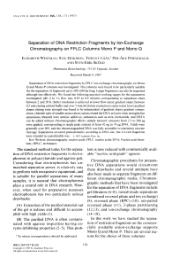 Separation of DNA Restriction Fragments by Ion