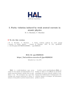 I. Parity violation induced by weak neutral currents in atomic