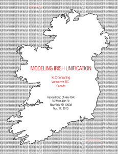 Modeling Irish Unification