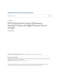 EPA`s Proposed New Source Performance Standard