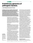 Evolutionary genomics of pathogenic bacteria