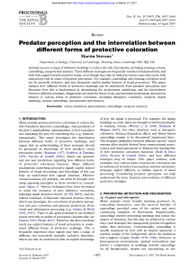Predator perception and the interrelation