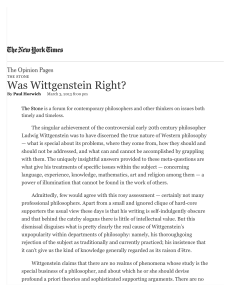 Was Wittgenstein Right?