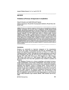 REVIEW Predation on Protozoa: its importance to