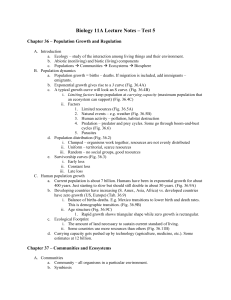 Chapter 36 – Communities and Ecosystems