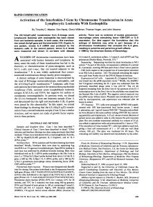 Activation of the Interleukin-3 Gene by Chromosome