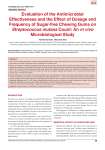 Evaluation of the Antimicrobial Effectiveness and