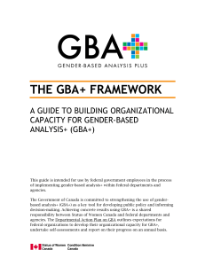 GBA+ Framework