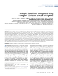 Multiplex Conditional Mutagenesis Using Transgenic