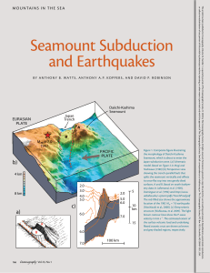 seamount subduction and earthquakes