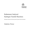 Ruthenium-Catalyzed Hydrogen Transfer Reactions
