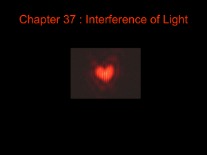 Chapter 37 : Interference of Light