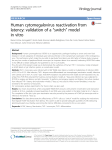 Human cytomegalovirus reactivation from latency