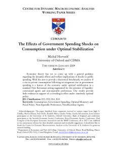 The Effects of Government Spending Shocks on Consumption under