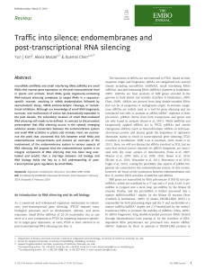 Traffic into silence: endomembranes and