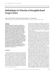 Methodologies for Detection of Hemoglobin