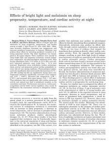 Effects of bright light and melatonin on sleep propensity - VU-AMS