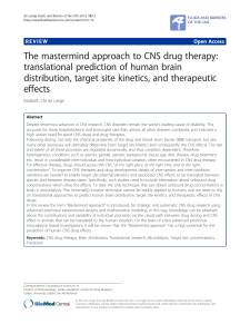 The mastermind approach to CNS drug therapy: translational
