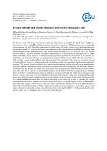 Seismic velocity and crustal thickness inversions: Moon and Mars