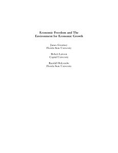 Economic Freedom and the Environment for Economic Growth