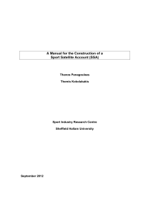 A Manual for the Construction of a Sport Satellite Account (SSA)