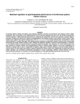 Matched regulation of gastrointestinal performance in the