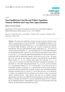 Non-Equilibrium Liouville and Wigner Equations: Moment Methods