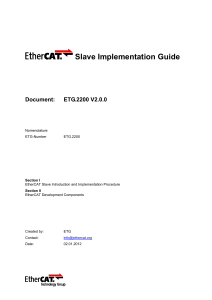 EtherCAT Slave Implementation Guide