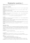 Diophantine equations–1