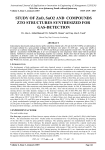 STUDY OF ZnO, SnO2 AND COMPOUNDS ZTO STRUCTURES