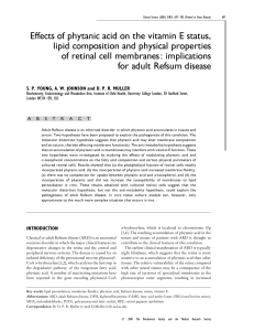 Effects of phytanic acid on the vitamin E status, lipid composition and