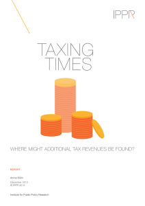 WHERE MIGHT ADDITIONAL TAX REVENUES BE FOUND?