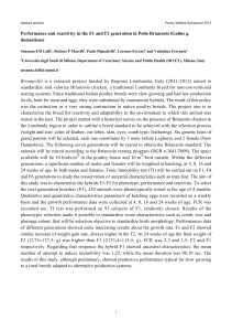 Performance and reactivity in the F1 and F2 generation