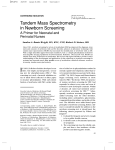 Tandem Mass Spectrometry in Newborn Screening