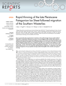 Rapid thinning of the late Pleistocene Patagonian Ice Sheet