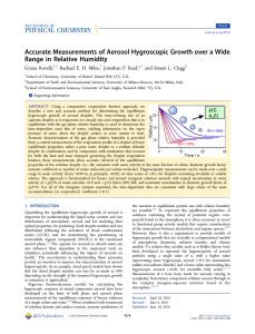 Accurate Measurements of Aerosol Hygroscopic