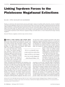 Linking Top-down Forces to the Pleistocene