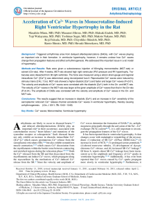 Acceleration of Ca2+ Waves in Monocrotaline - J