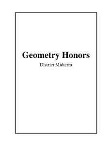 Released Honors Geometry Midterm from County
