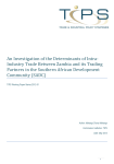 An Investigation of the Determinants of Intra- Industry Trade