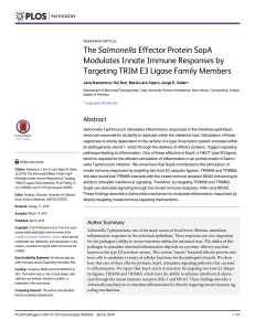 The Salmonella Effector Protein SopA Modulates Innate Immune