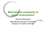 Motivational complexity of green consumerism