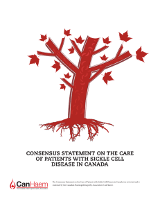 consensus statement on the care of patients with sickle cell disease