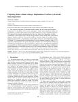 Projecting future climate change: Implications of carbon cycle