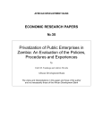 Privatization of Public Enterprises in Zambia