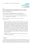 Role of Mitochondria in Nonalcoholic Fatty Liver Disease